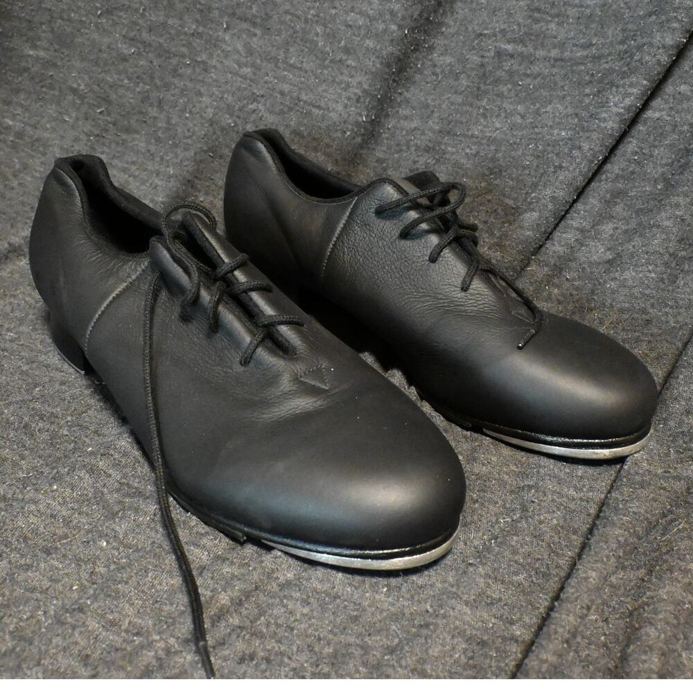 Bloch Women's 7.5N Narrow Width Shockwave #2 Tap Shoes Black Leather Jazz Dance